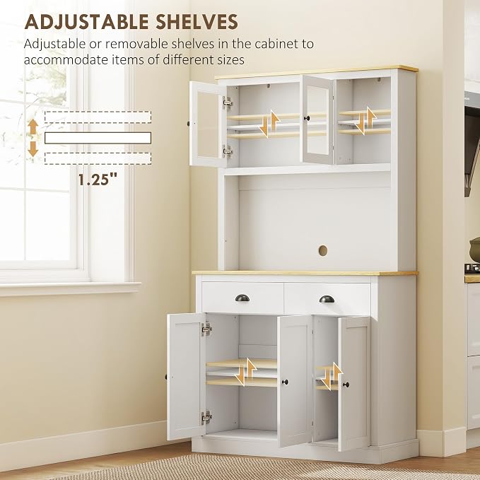 HOMCOM Kitchen Pantry Storage Cabinet - Image 5