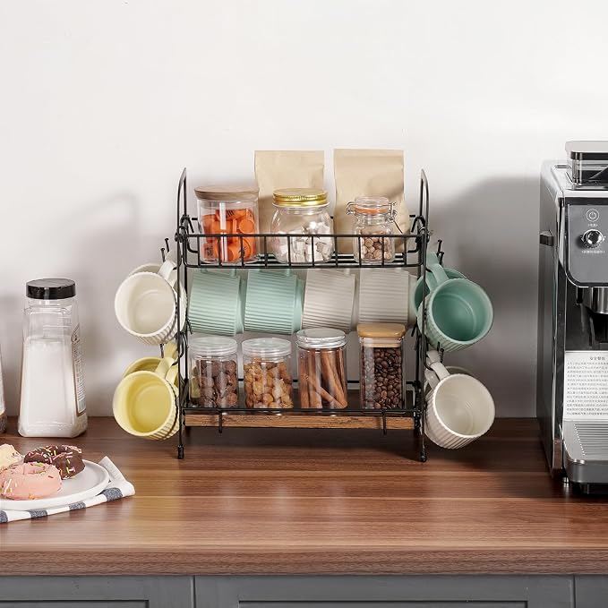 VEVOR 2 Tier Coffee Bar Organizer - Image 8
