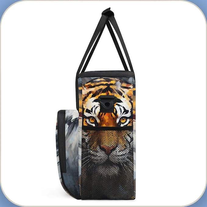 Funny Tiger Coffee Maker Carring Bag, Large Insulated Storage Organizer Case - Image 4