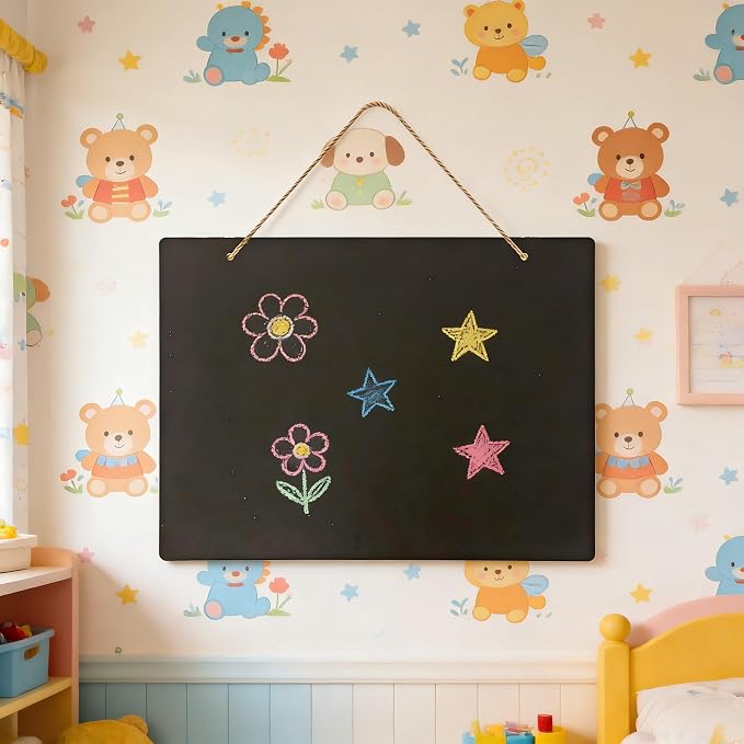 Hanging Chalkboard 12x16 Inch Double-Sided Chalkboard Sign Decorative - Image 5