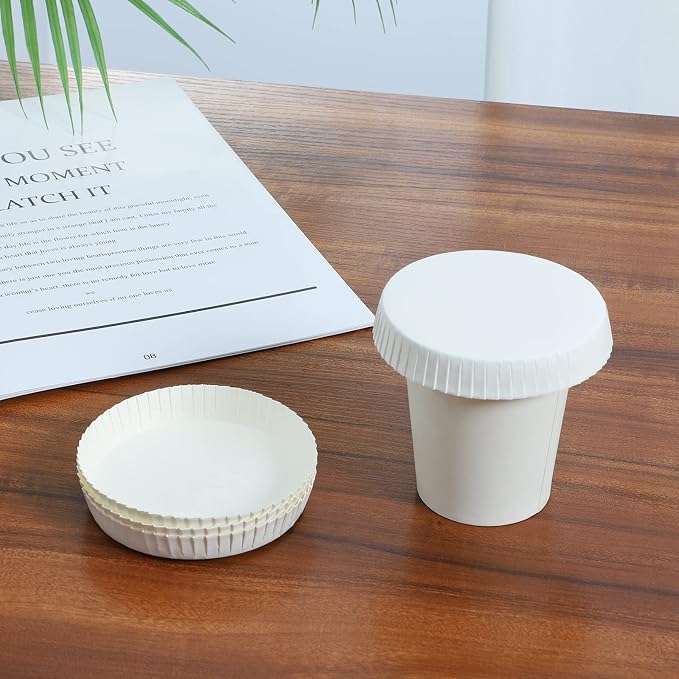 Cabilock 100 Pcs Disposable Paper Cup Lids, Recycled Drinking Covers - Image 7