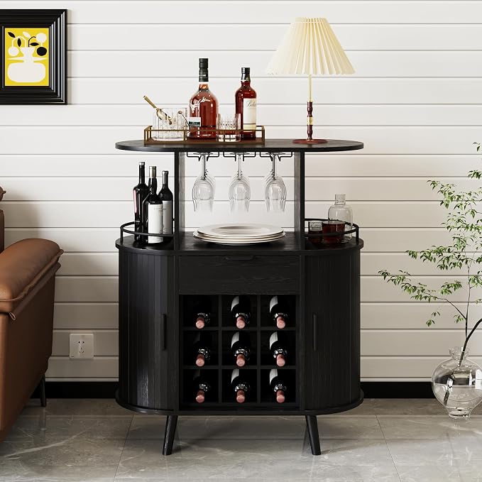 Wine Bar Storage Cabinet, Coffee bar Cabinet by PUSNAPKU