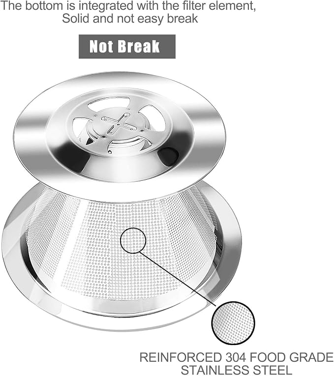 Hanlomele Pour Over Coffee Dripper, Paperless Reusable Coffee Filter, Pour Over - Image 3