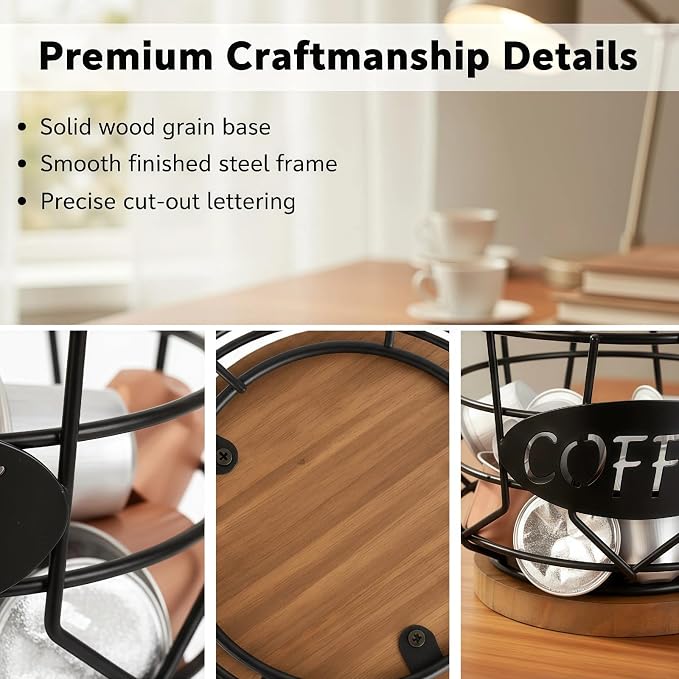 Coffee Pods Holder for Countertop, K Cup Holder Organizer, Sturdy Kcup Storage - Image 4