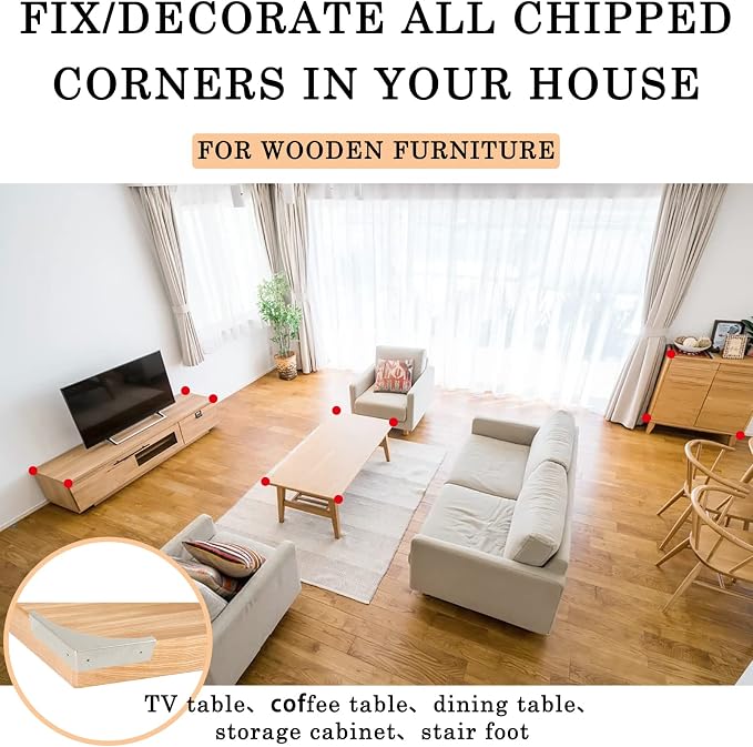 Metal Corner Guard for Furniture Decorative Table Corner Protectors 2.56'' Box - Image 6