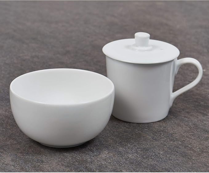 Two Leaves and a Bud Porcelain Tea Cupping Set - Image 3