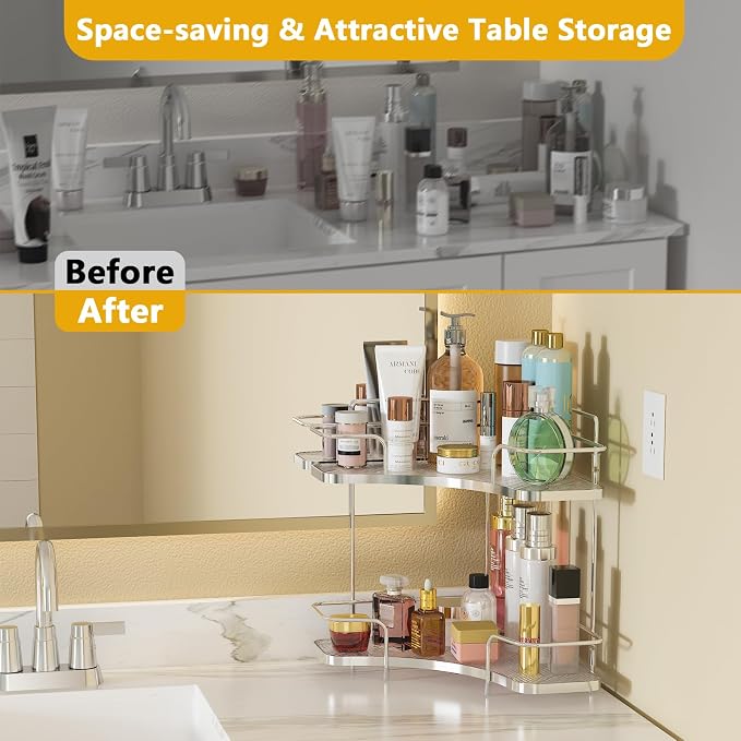 FOLLOWIN 2 Tier Countertop Corner Organizer - Image 5