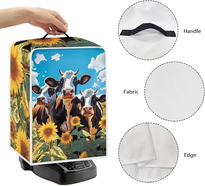 Cow Sunflower Coffee Machine Covers Anti Dust Covers - Image 6