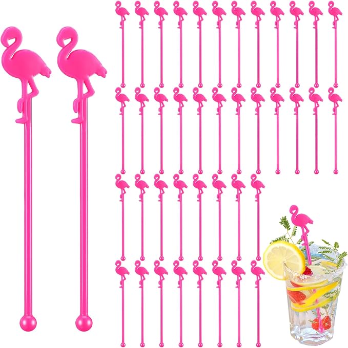 Hushee 30 Pcs Cocktail Swizzle Sticks 6 Inch Fun Cocktail Stir Sticks Reusable by Hushee