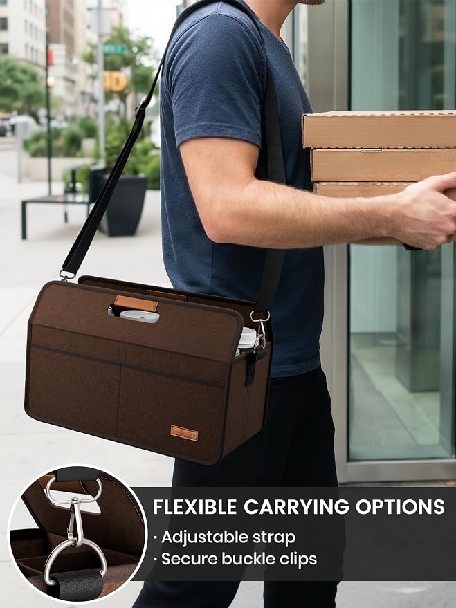Fluxynara 8-Cup Reusable Felt Drink Carrier - Image 6