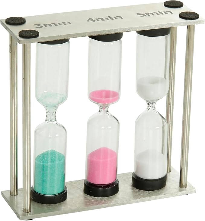 Small 3-in-1 Sand Timer, 3 inch Hourglass by JINGYUE