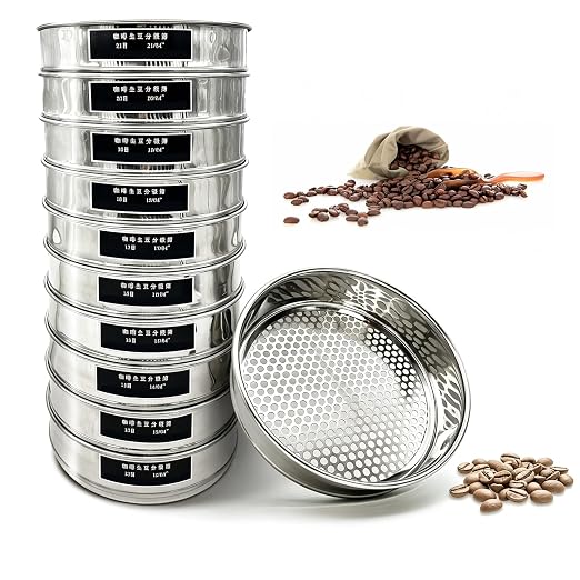Coffee Green Bean Sifter, 10 Layers Stainless Steel Grading Sieve, 8 Inch by Unknown