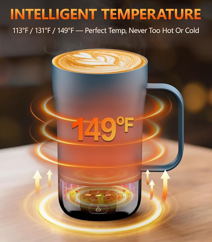 Self-Heating Coffee Mug, 14oz Heated Coffee Mug - Image 2