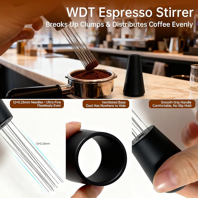 9 Pcs Espresso Accessories Kit, 58mm Espresso Tamper Tools, - Image 7