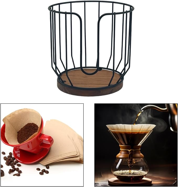 Coffee Filter Holder Container Iron Wire Coffee Station Organizer Coffee Pod - Image 3