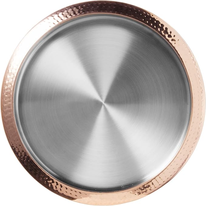 OGGI Round Stainless Steel Tray by OGGI