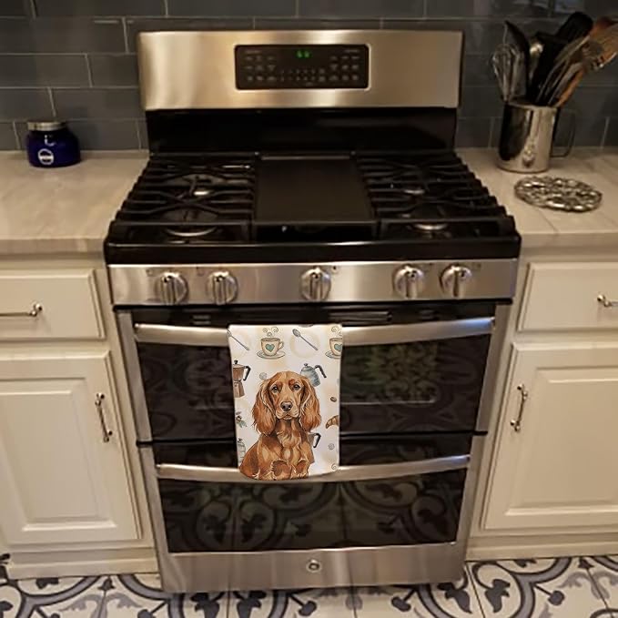 Caroline's Treasures Boykin Spaniel Coffee Bar Kitchen Towel Velour Plush Front - Image 5