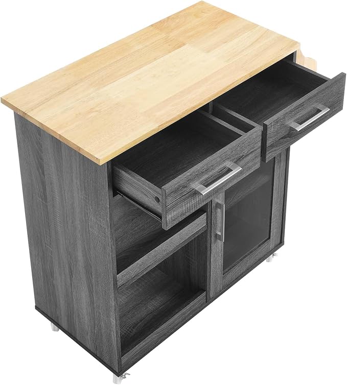 Modway Culinary Rolling Kitchen Cart - Image 6