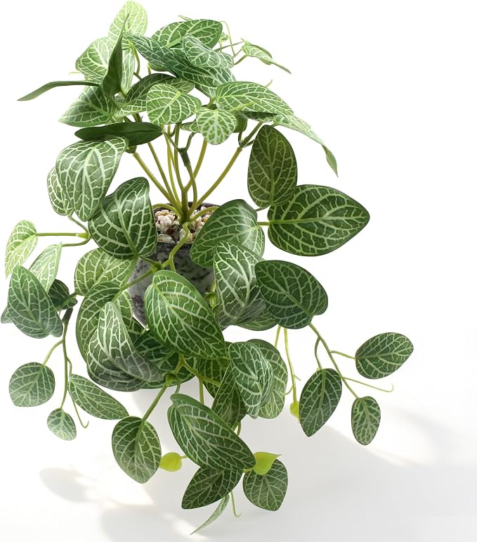 Small Artificial Fake Plants in Ceramic Pot, Indoor Fake Potted Greenery Faux by Unknown