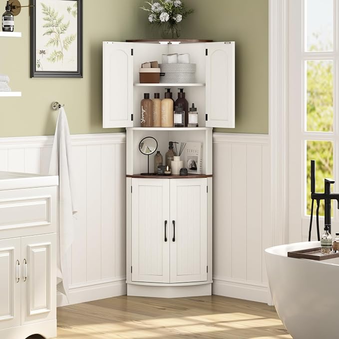 HOKYHOKY Tall Corner Cabinet, 64.7" Corner Storage Cabinet - Image 3