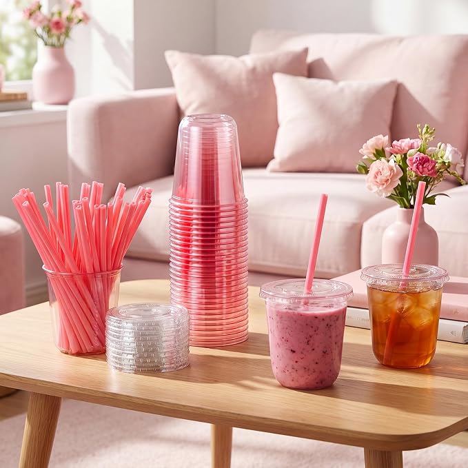 Ziliny 50 Sets Clear Plastic Cups - Image 3