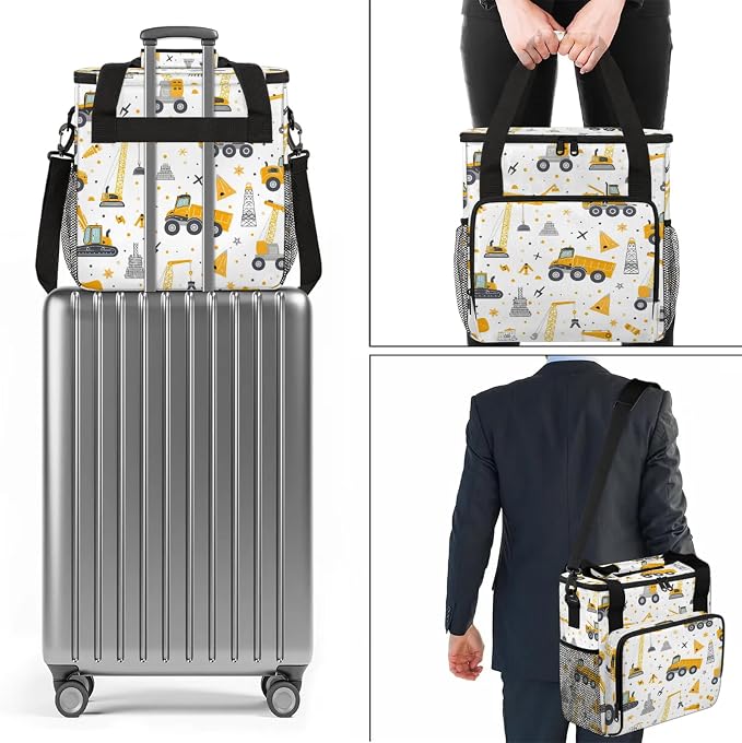 Tractor Excavator Coffee Maker Carring Bag, Large Insulated Storage Organizer - Image 7