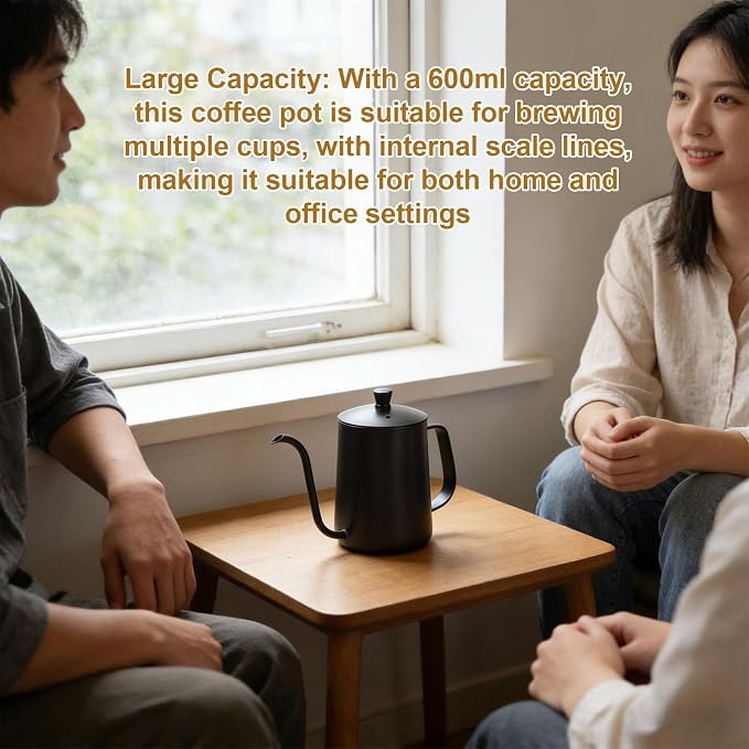 Pour Over Coffee Kettle – 304 Stainless Steel Gooseneck Kettle - Image 2