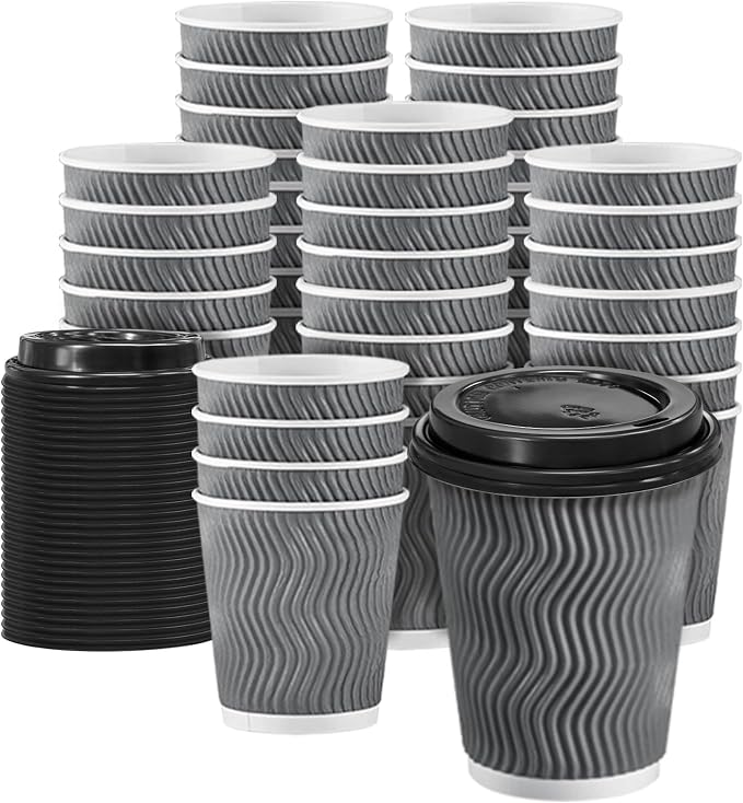 Clawsoff 100 Pack 10 oz Disposable Coffee Cups by BuyNow