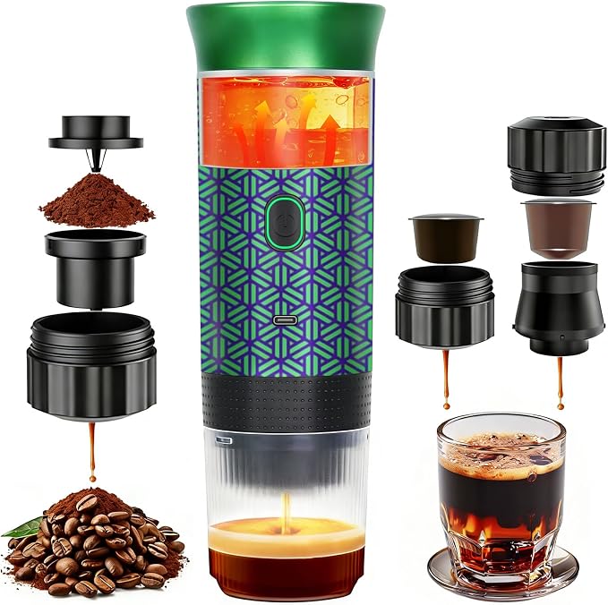 HX HECLX Coffee Maker Gift Set for Camping, Battery Powered Portable Electric by HXHECLXAITECHNOLOGY
