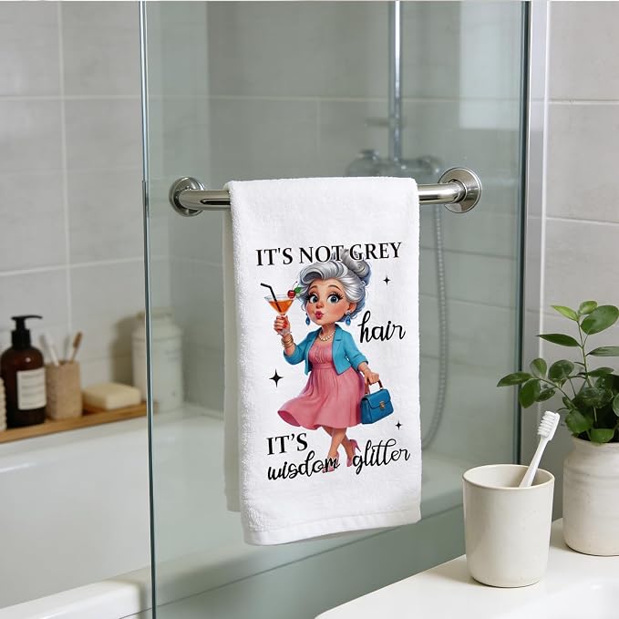 CUTHOLLOW Fun Gradma Decorative Kitchen Towels Set of 4, 15.74"x23.62" - Image 7