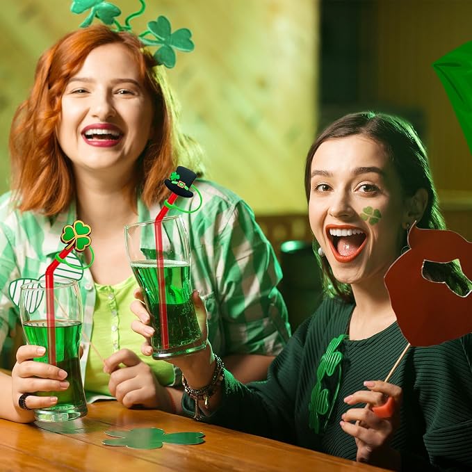 10Pcs St. Patrick's Day Straw Cover Cap - Image 3
