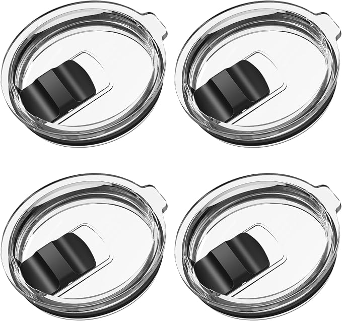 30 oz Tumbler Lid, 4 Pack Magnetic Slider Replacement Lids by DINCERPEN