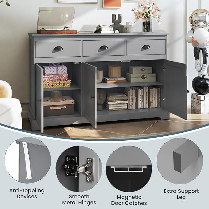 COSTWAY Sideboard Buffet Cabinet - Image 6