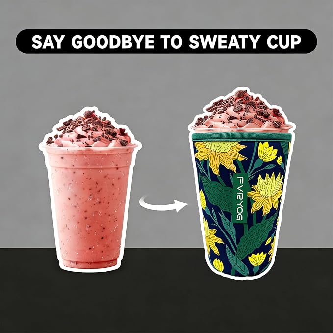 Reusable Insulated Neoprene Iced Coffee Sleeves - Image 4