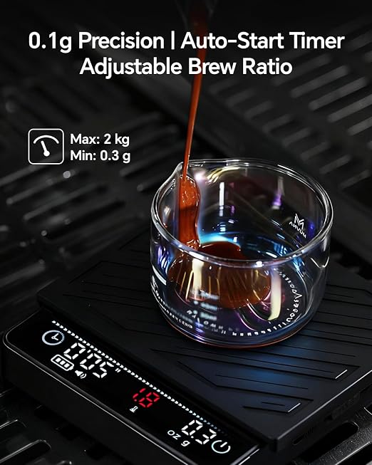 Espresso Mini Coffee Scale - 2kg/0.1g Precision Digital Scale with Waterproof - Image 2