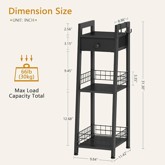 Gewudraw 3-Tier Narrow Ladder Shelf - Image 2
