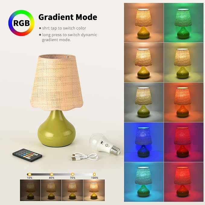 Ziqqeelam Cordless Table Lamp Rechargeable, Battery Operated Small Table Lamp - Image 2