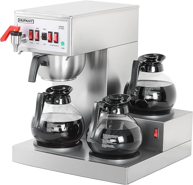 NUPANT 12 Cup Commercial Coffee Maker, Auto Filling Drip Coffee Maker Machine by NUPANT