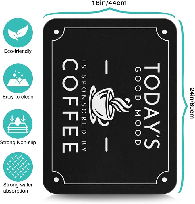 Coffee Mat - Fashion Absorbent Drying Mat Waterproof Protects Kitchen - Maker - Image 5
