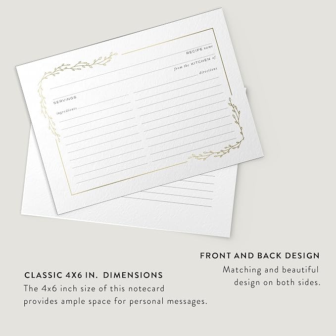 Dashleigh Gold Foil Recipe Cards - Image 5