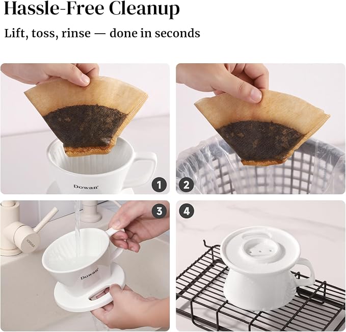 DOWAN Pour Over Coffee Maker, Non-Electric Pour Over Coffee Dripper - Image 5
