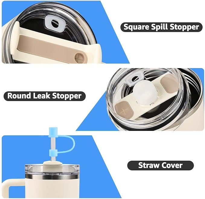 MOLOSLEEVE 21 Colors Straw Toppers Include A Set of Leak-proof Plugs, - Image 4
