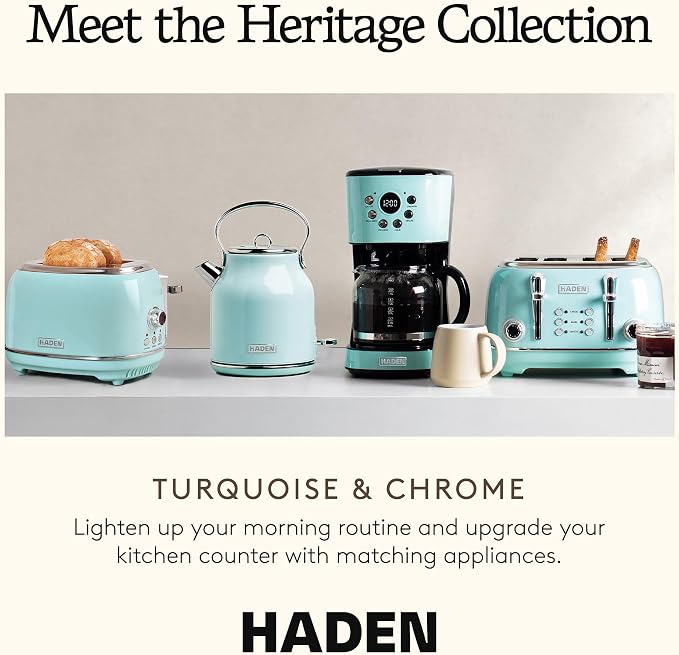 Haden Heritage 1.7 Liter Stainless Steel Electric Kettle, Hot Water Kettle - Image 5