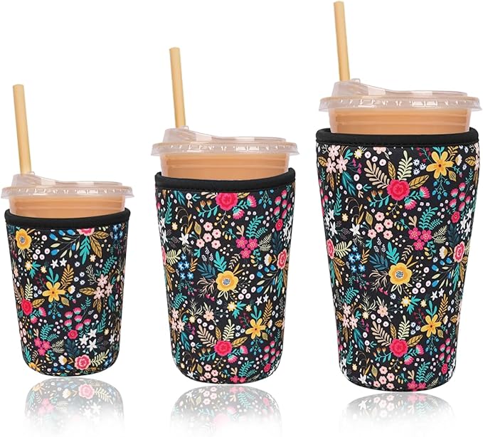 Reusable Insulated Neoprene Iced Coffee Cup Sleeve, Durable Drink Sleeve by Unknown