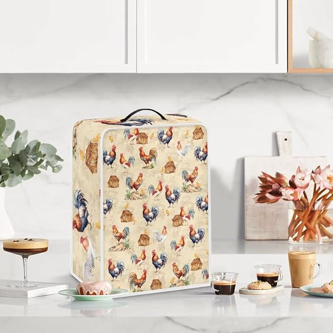 Rooster House Coffee Maker Cover Lightweight Coffee Pot Cover Kitchen Appliance - Image 3
