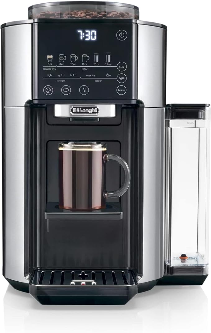De'Longhi True Brew Drip Coffee Maker, Built in Grinder, Single Serve, 8 oz to by Unknown