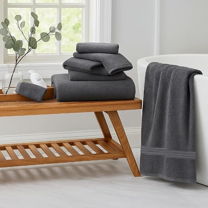 RIVERSIDE Pack of 8 Towels Set, 2 Large Bath, 2 Hand, 4 Face Washcloths - Image 6