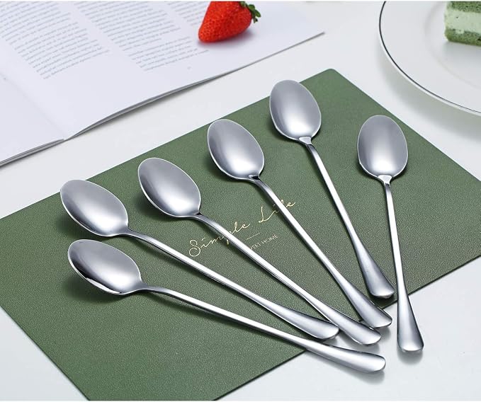 Kyraton Stainless Steel 7.5" Long Handle Iced Tea Spoons - Image 2