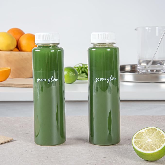Restaurantware-1.9 x 1 Inch Green Glow Juice Bottle Labels, 100 Self-Adhesive - Image 3