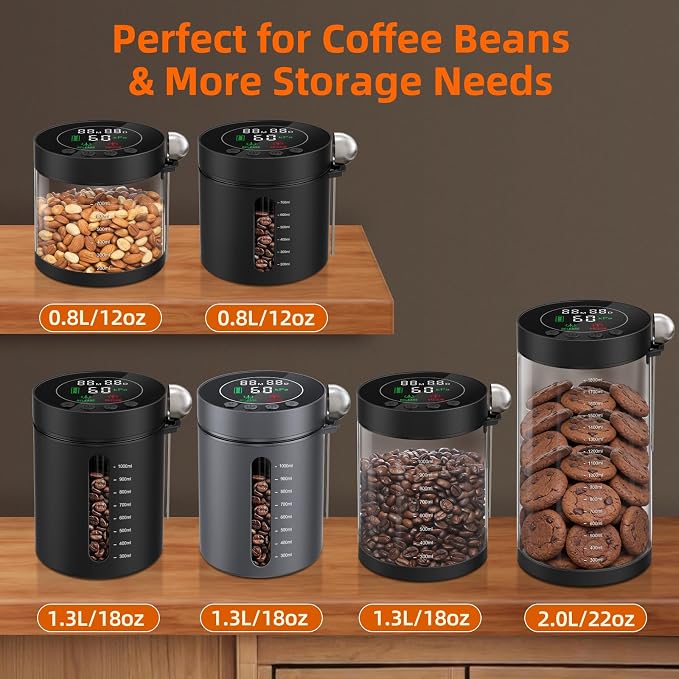 Automatic Vacuum Coffee Canister, 1.3L Coffee Container - Image 8